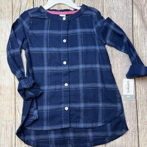 Carter’s 4/5 Girls Navy Tunic Shirt NEW